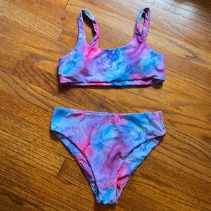 SHEIN size M tie dye high waisted bikini